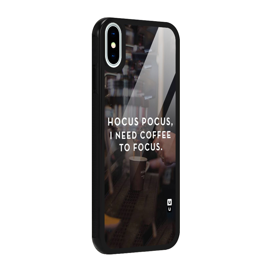 Coffee Focus Glass Back Case for iPhone XS