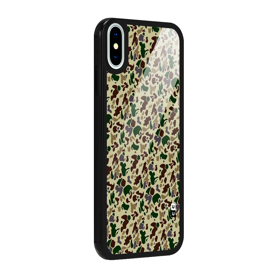 Colored Shapes Glass Back Case for iPhone XS