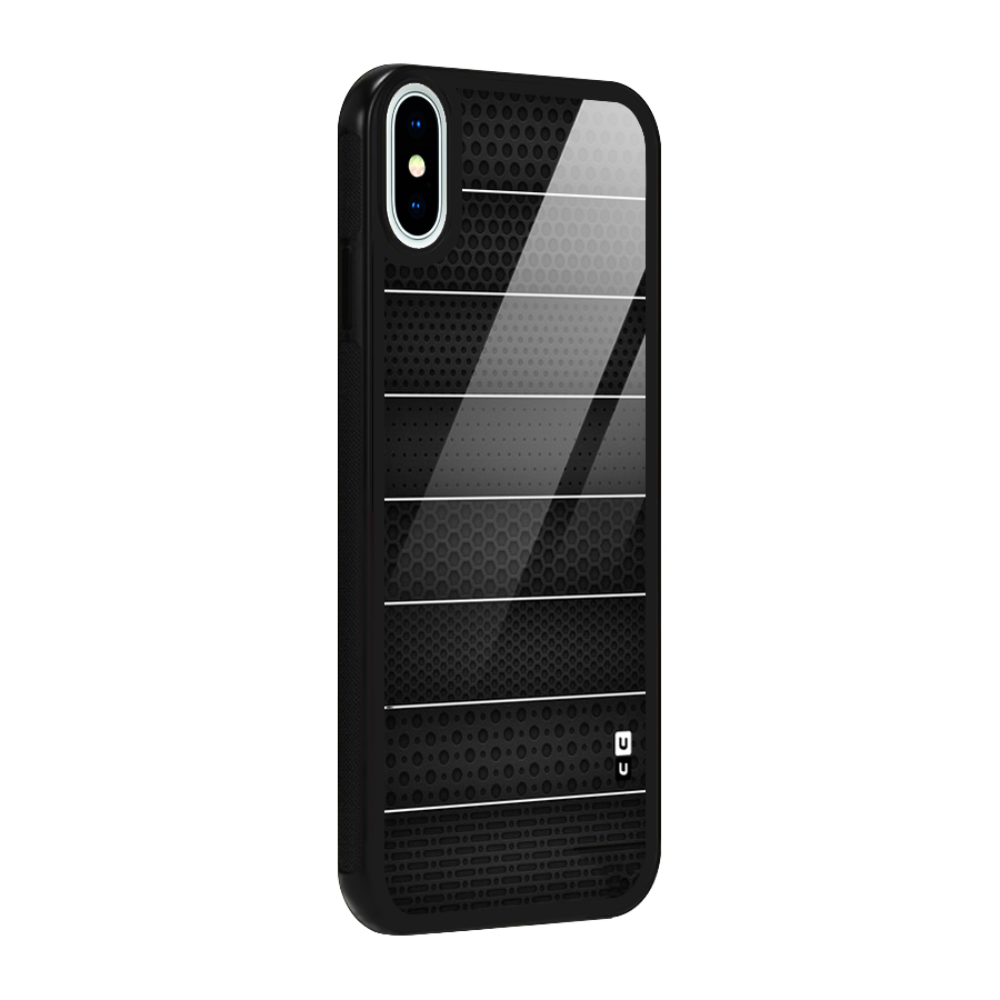 Concrete Stripes Glass Back Case for iPhone XS