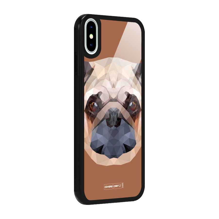Cute Pug Glass Back Case for iPhone XS