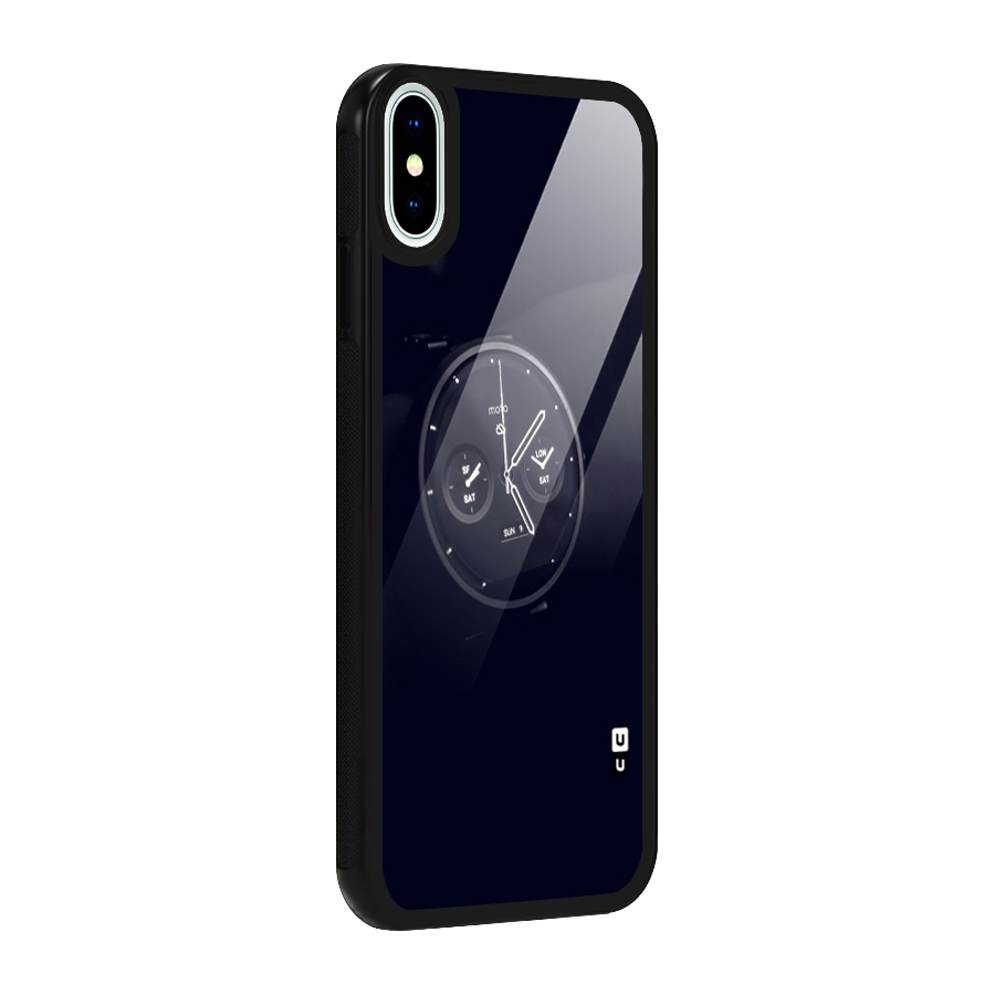 Dark Watch Glass Back Case for iPhone XS