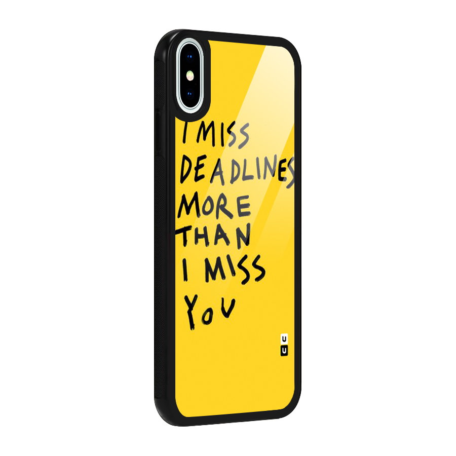 Deadlines Glass Back Case for iPhone XS