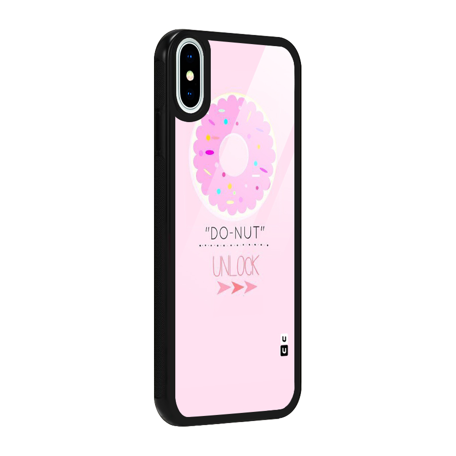 Do-Nut Unlock Glass Back Case for iPhone XS