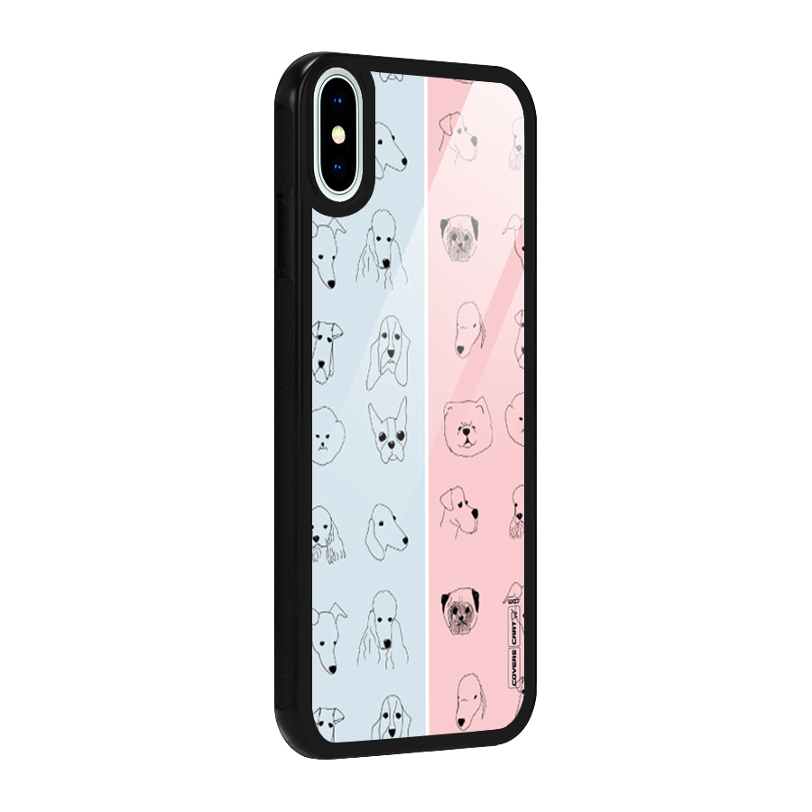 Dog Cat And Cow Glass Back Case for iPhone XS