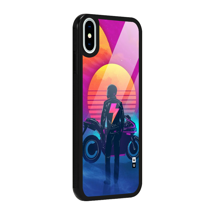 Electric Ride Glass Back Case for iPhone XS