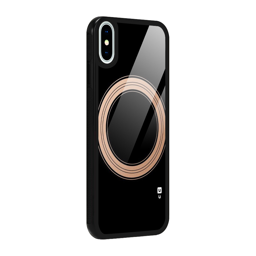 Elite Circle Glass Back Case for iPhone XS