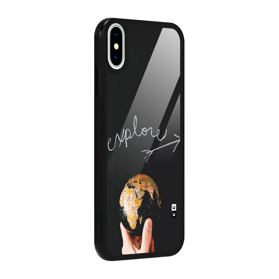 Explore World Glass Back Case for iPhone XS