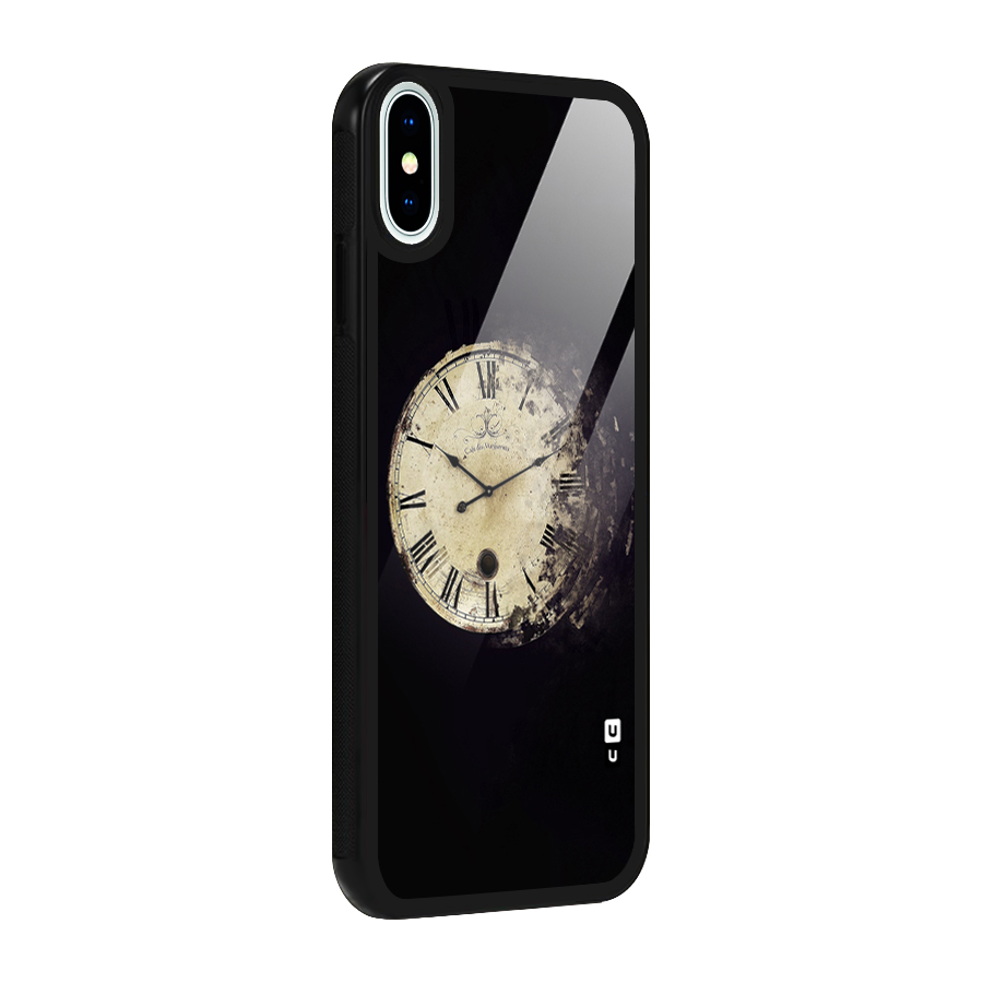 Fading Clock Glass Back Case for iPhone XS