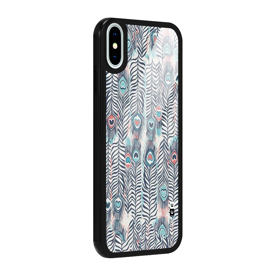 Feather Art Glass Back Case for iPhone XS