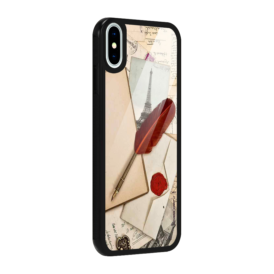 Feather Beauty Glass Back Case for iPhone XS