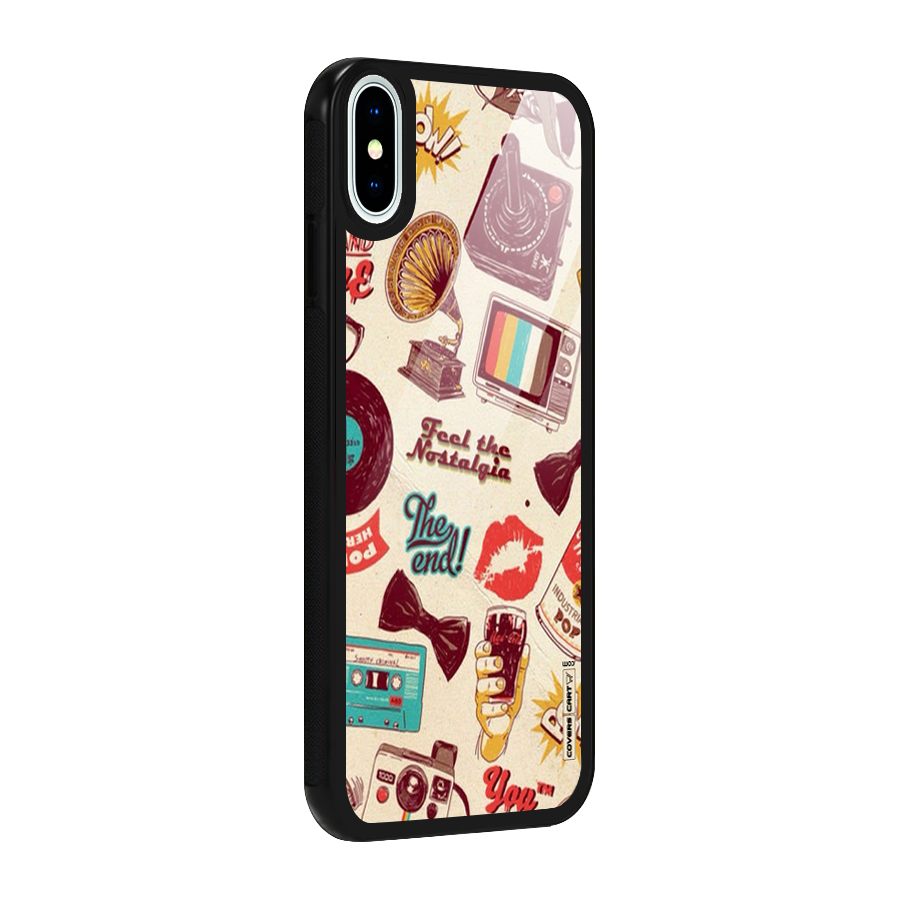 Feel The Nostalgia Glass Back Case for iPhone XS