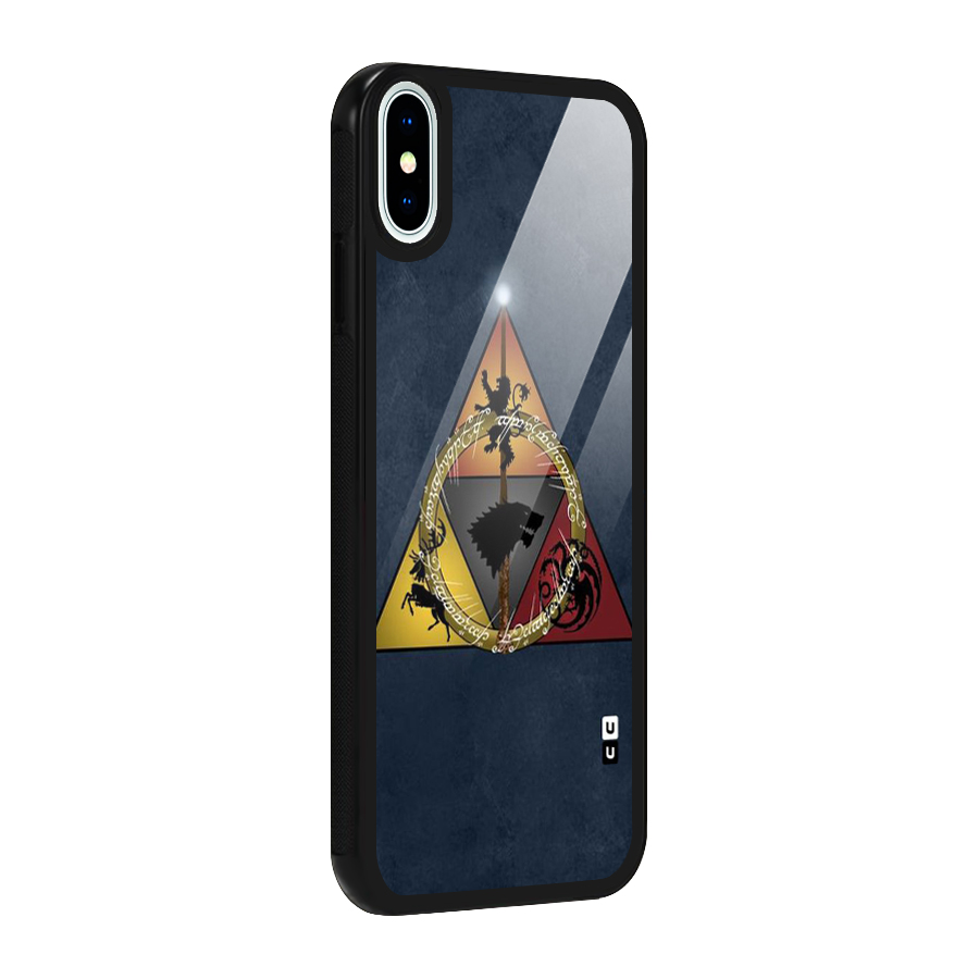 Fight For Crown Glass Back Case for iPhone XS