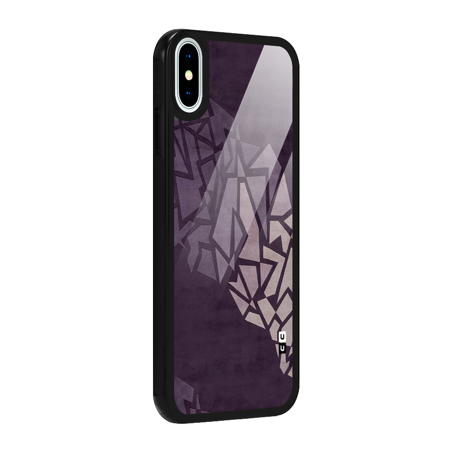 Fine Abstract Glass Back Case for iPhone XS