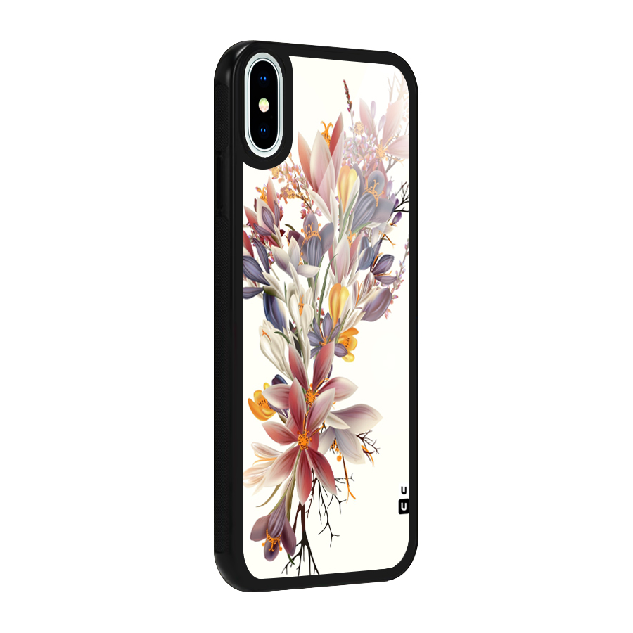 Floral Bouquet Glass Back Case for iPhone XS