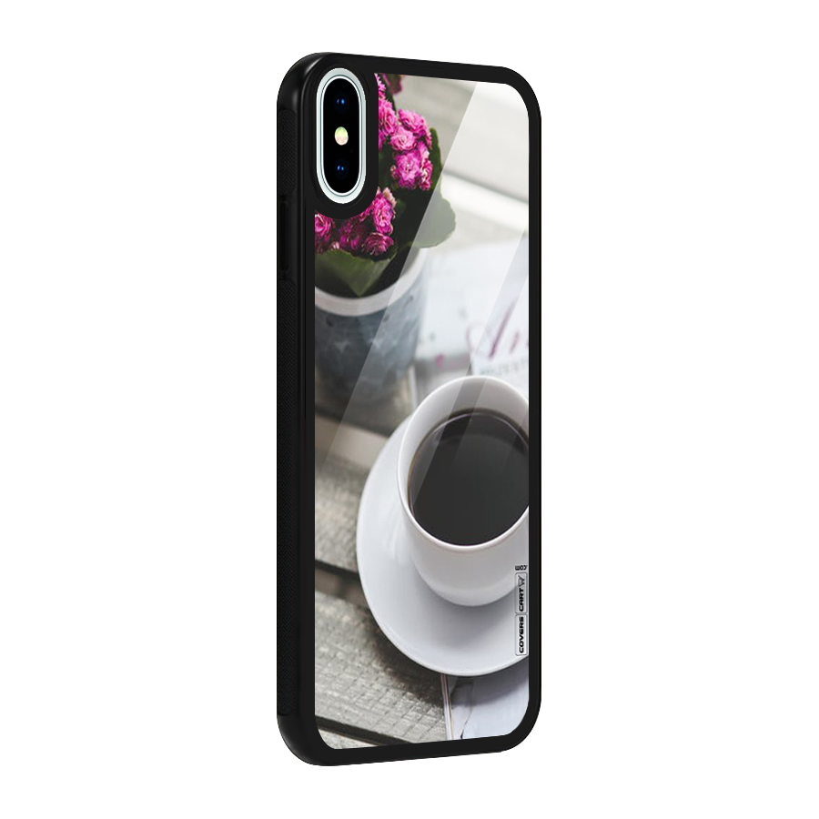 Flower And Blend Glass Back Case for iPhone XS