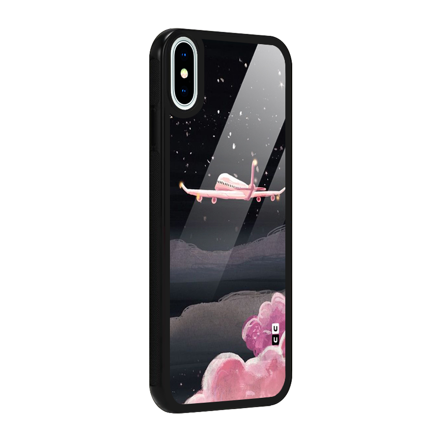 Fly Pink Glass Back Case for iPhone XS