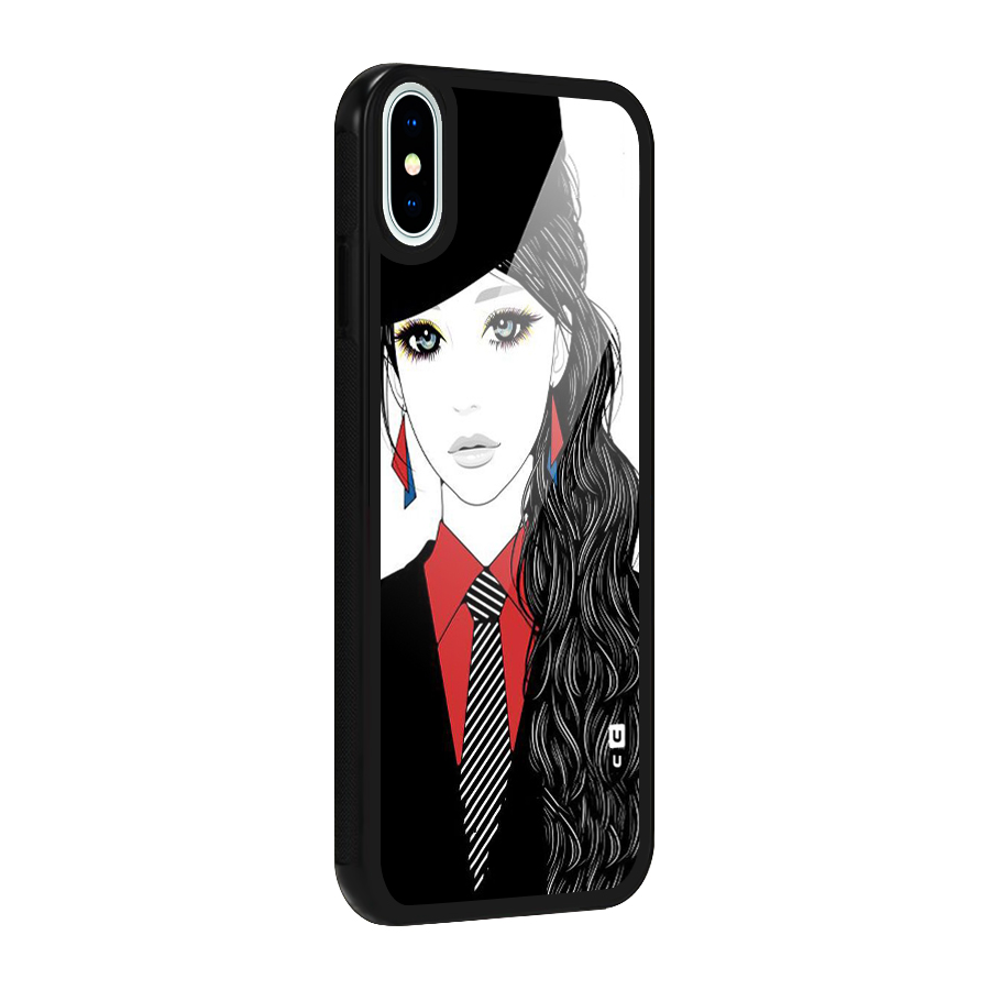 Girl Tie Glass Back Case for iPhone XS