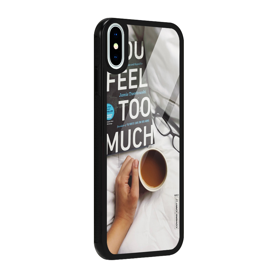 Good Reads And Coffee Glass Back Case for iPhone XS