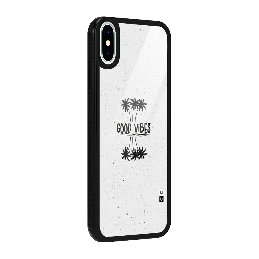 Good Vibes Rugged Glass Back Case for iPhone XS