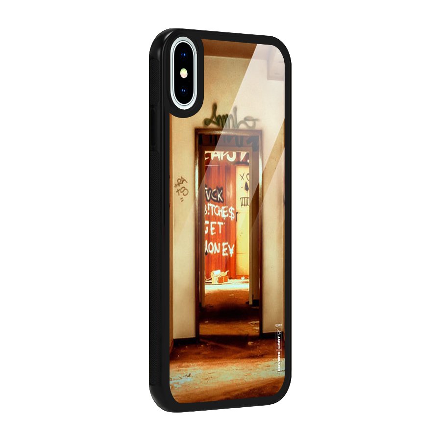 Grafitty Door Glass Back Case for iPhone XS