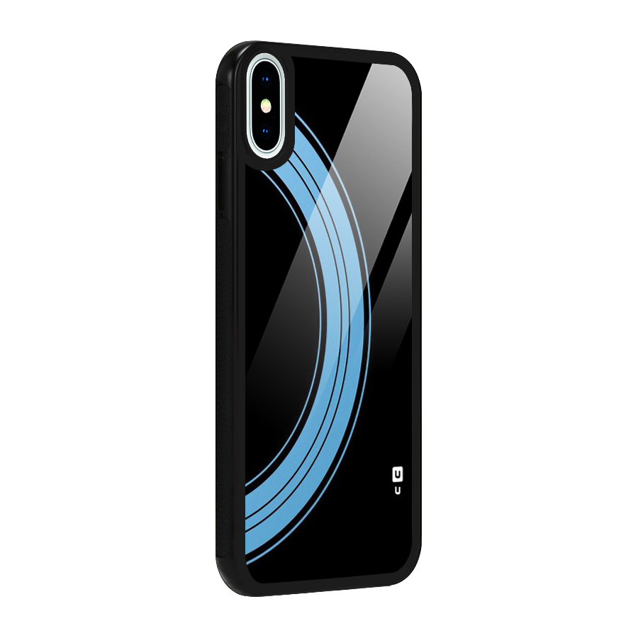 Half Circles Glass Back Case for iPhone XS
