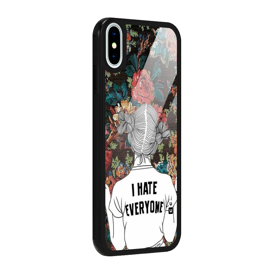 Hate Everyone Glass Back Case for iPhone XS