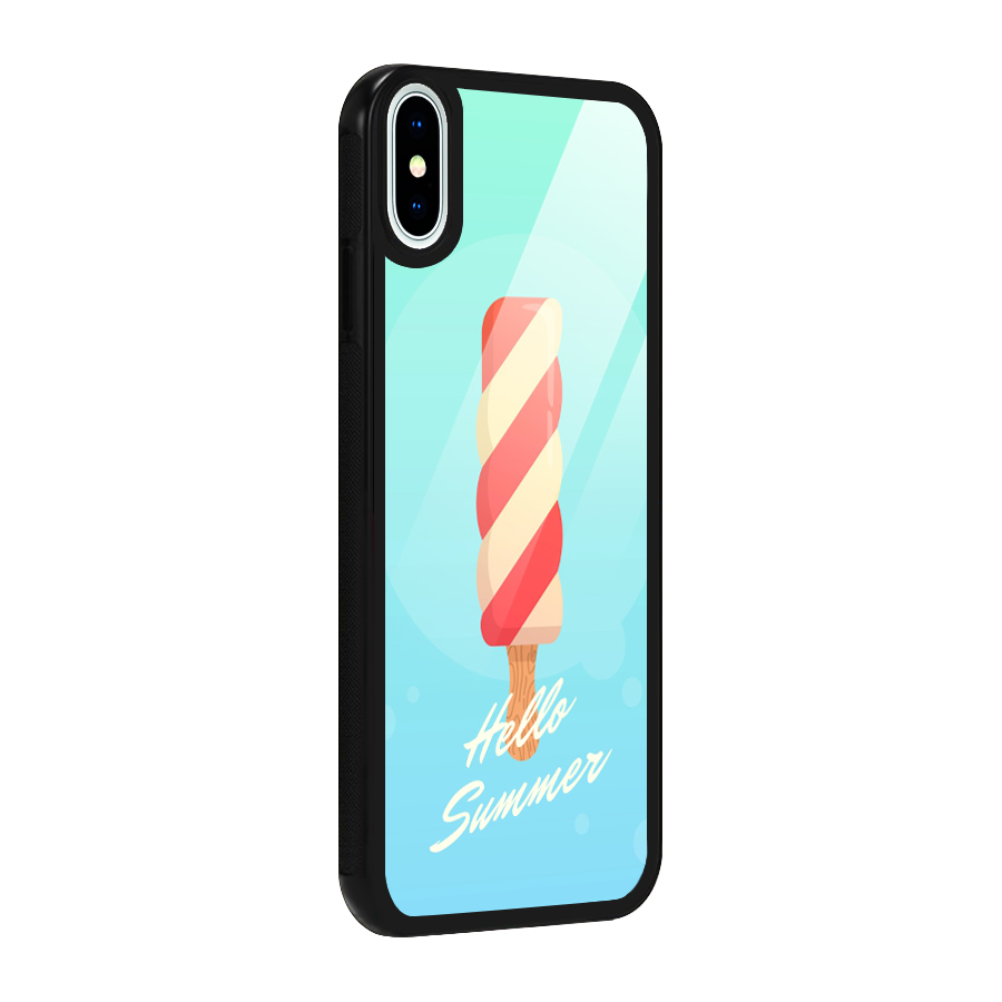 Hello Summer Glass Back Case for iPhone XS