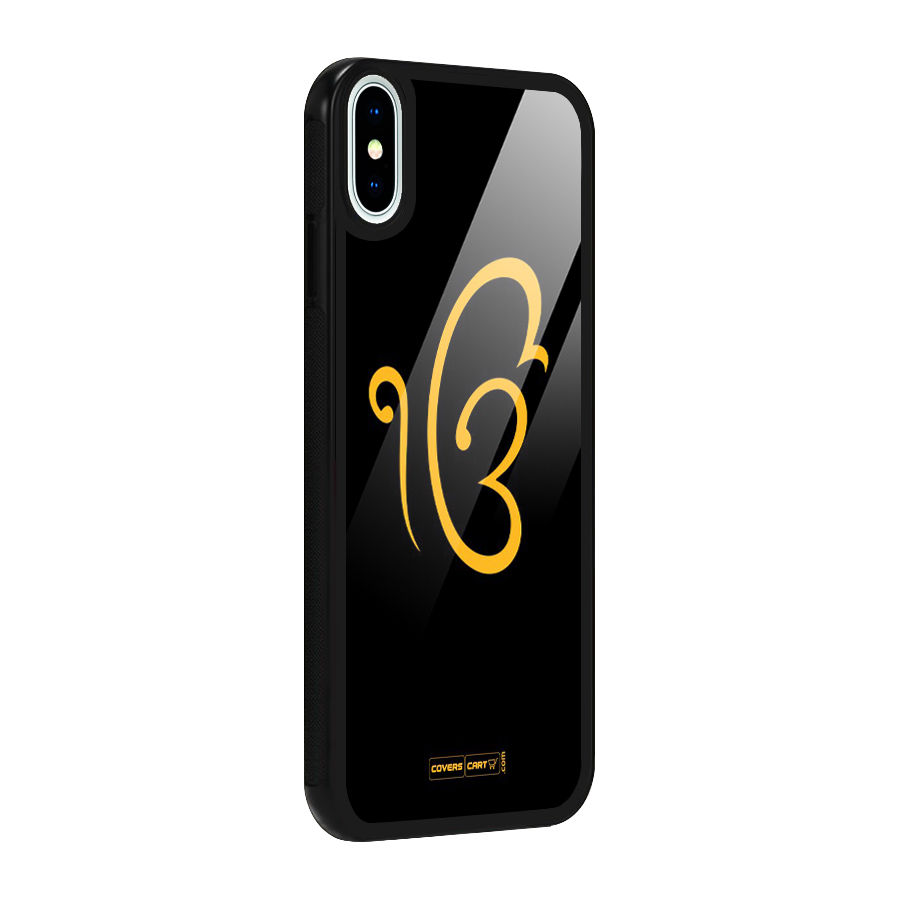 Ik Onkar Glass Back Case for iPhone XS
