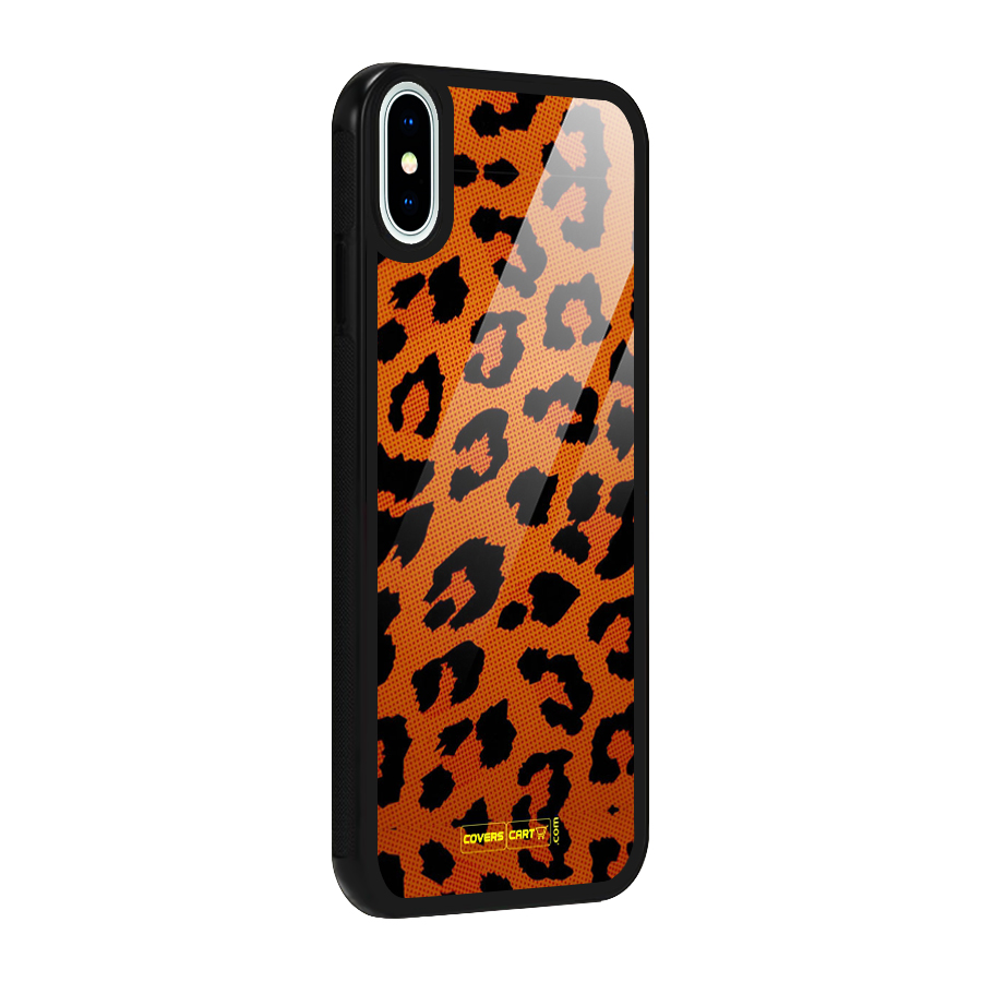 Leopard Glass Back Case for iPhone XS