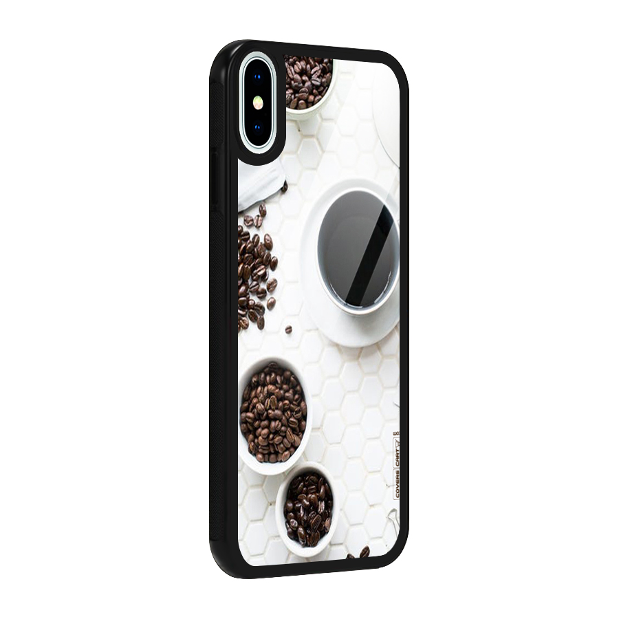 Live Coffee Glass Back Case for iPhone XS