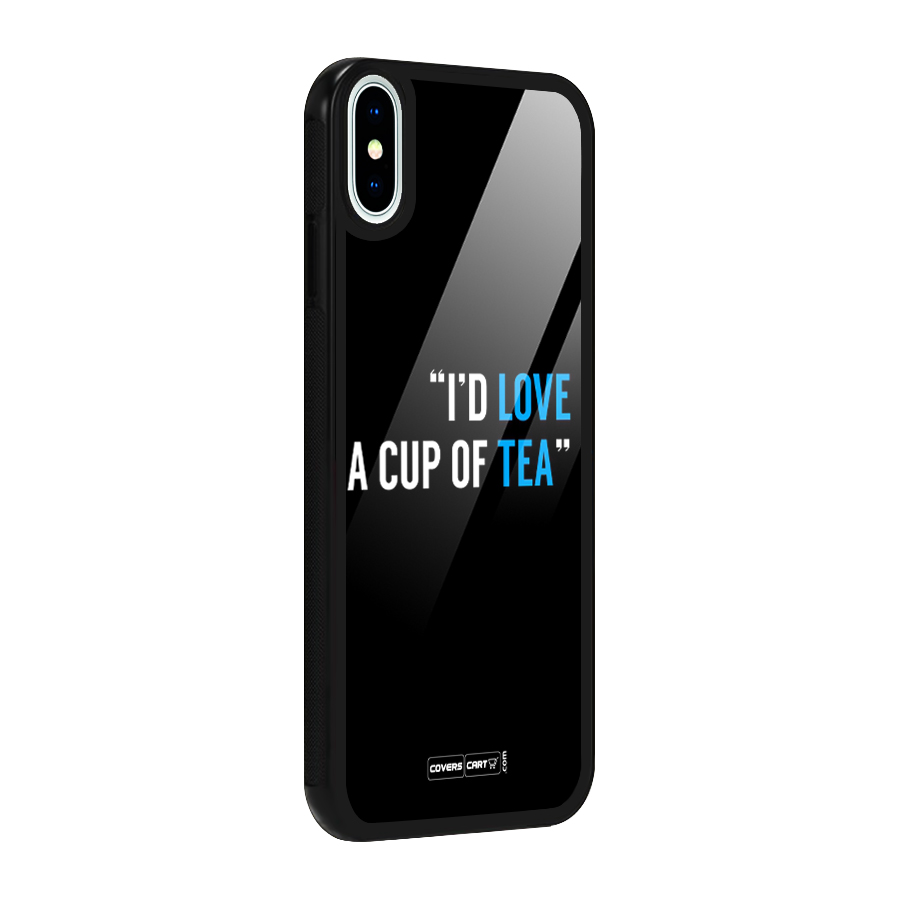 Love Tea Glass Back Case for iPhone XS