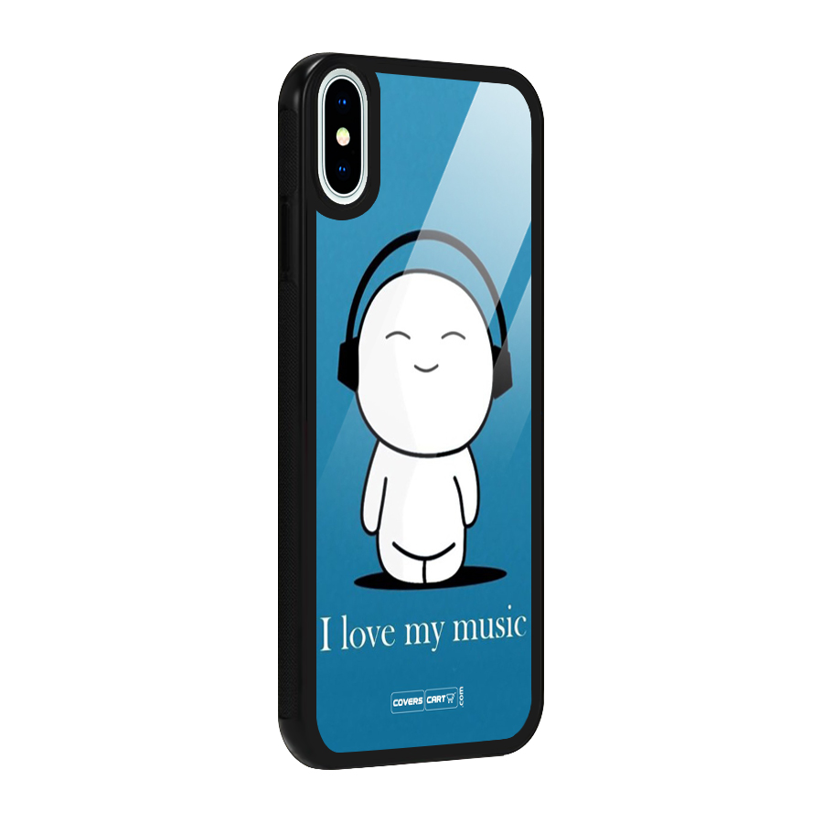 Love for Music Glass Back Case for iPhone XS