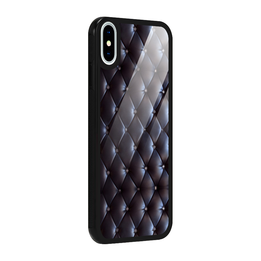Luxury Pattern Glass Back Case for iPhone XS