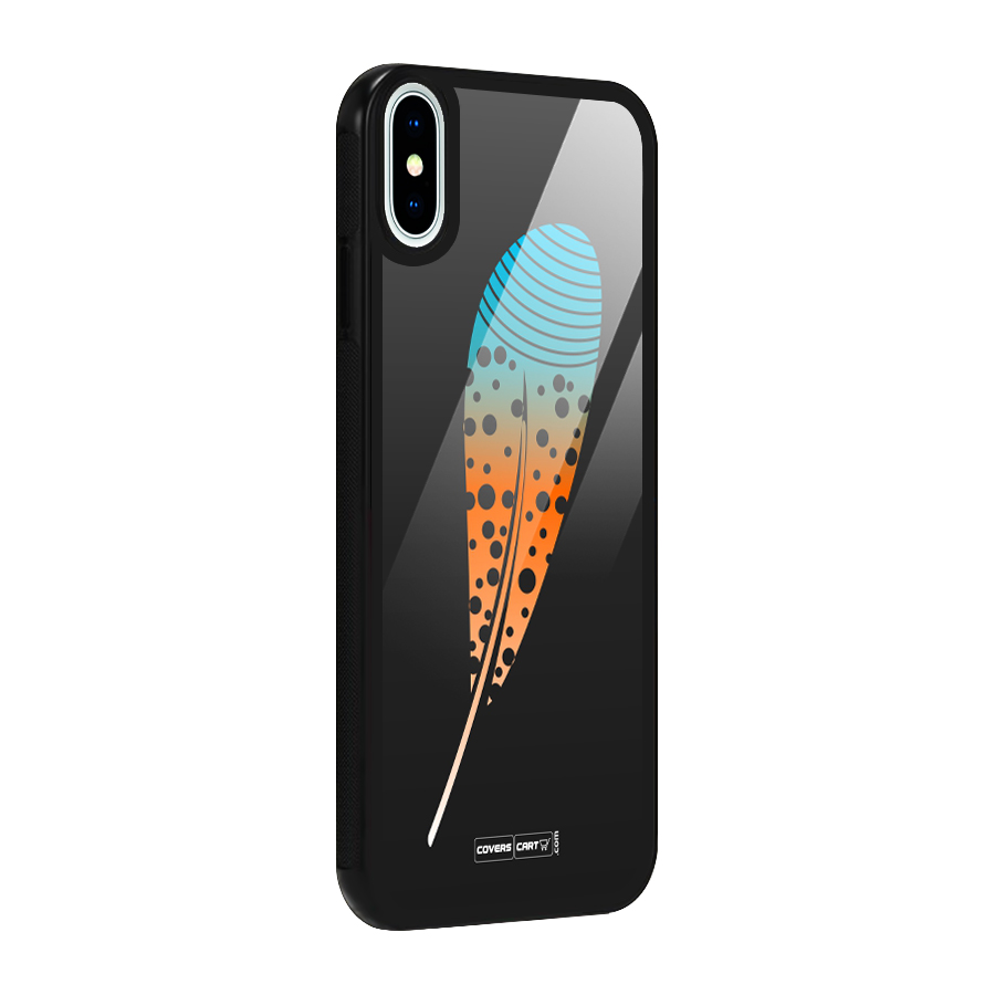 Magical Feather Glass Back Case for iPhone XS