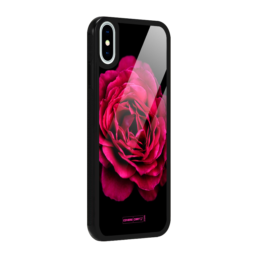 Magical Rose Glass Back Case for iPhone XS