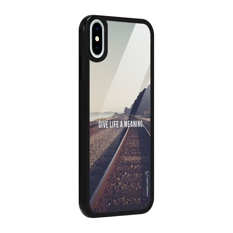 Meaning To Life Glass Back Case for iPhone XS