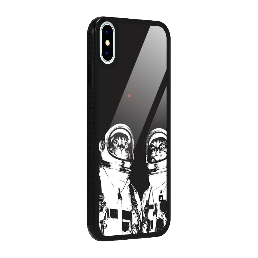 Meow Moon Glass Back Case for iPhone XS