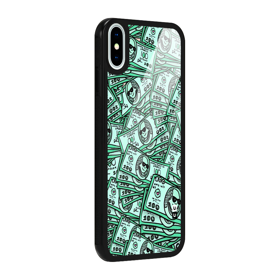 Money Swag Glass Back Case for iPhone XS