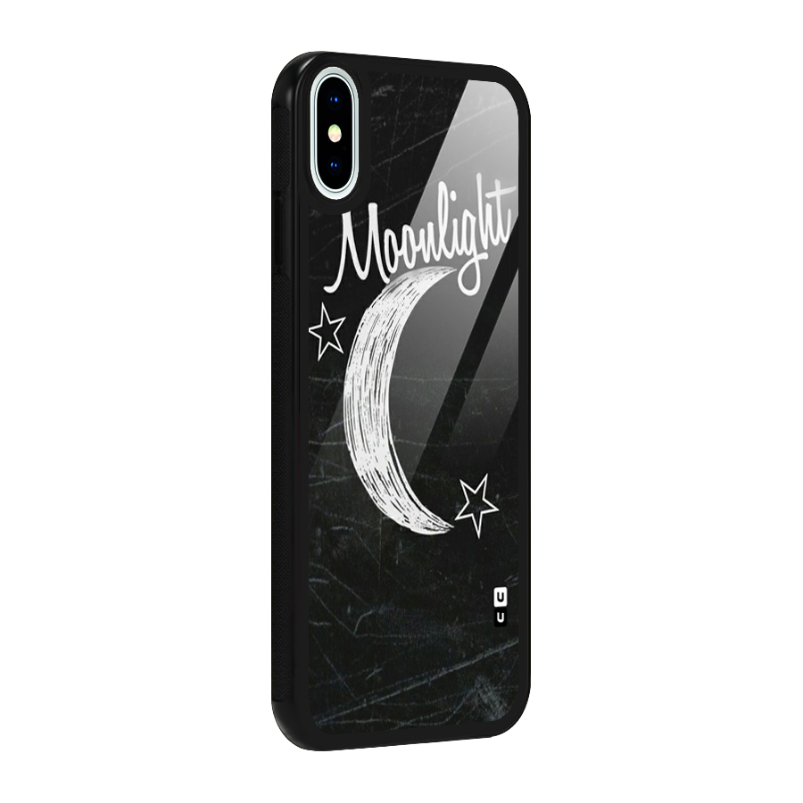 Moon Light Glass Back Case for iPhone XS