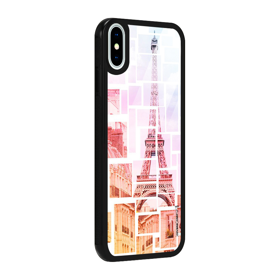 Mosiac City Glass Back Case for iPhone XS