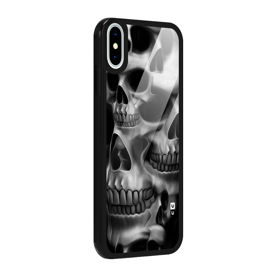 Multiple Skulls Glass Back Case for iPhone XS