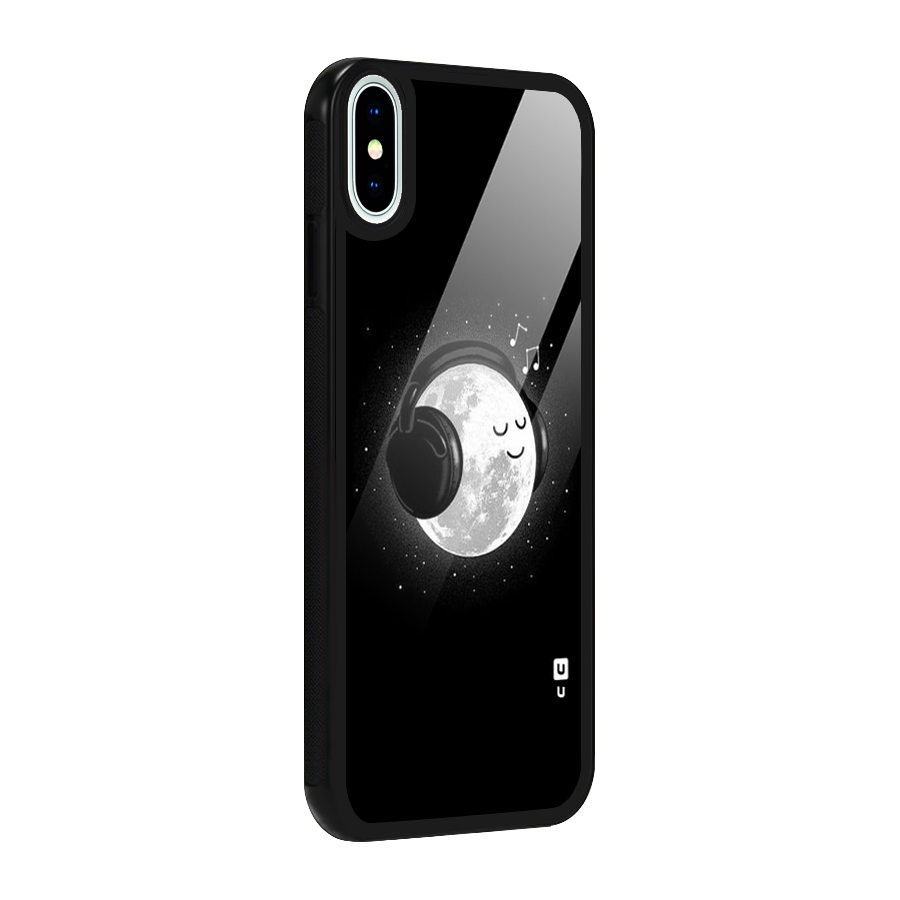 Music World Enjoying Glass Back Case for iPhone XS