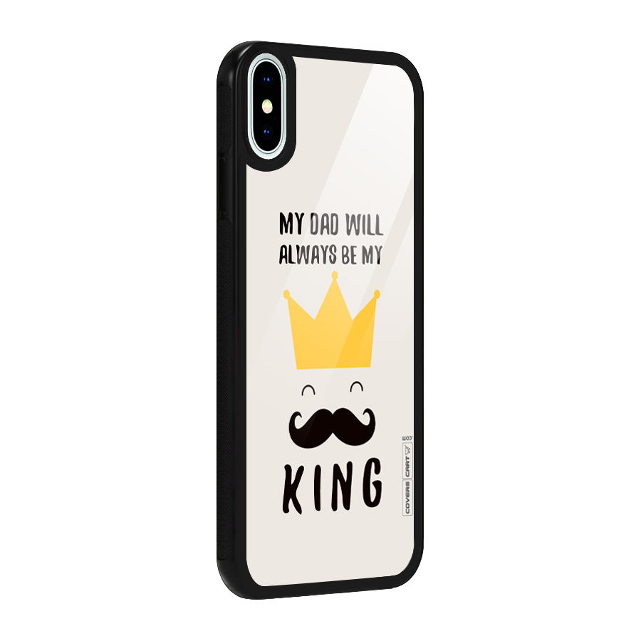 My King Dad Glass Back Case for iPhone XS