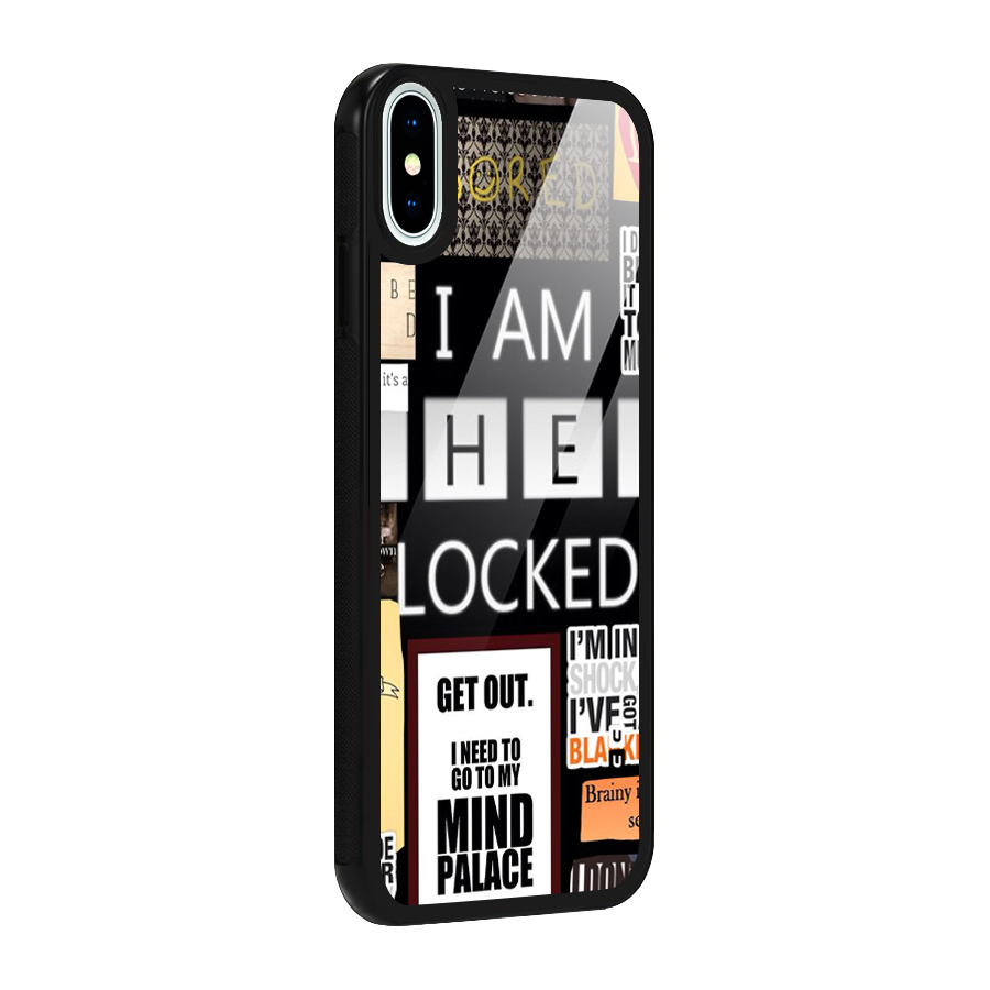 Mystery Pattern Glass Back Case for iPhone XS