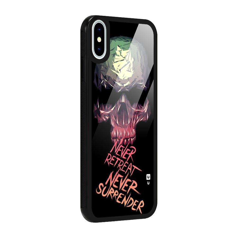 Never Retreat Glass Back Case for iPhone XS