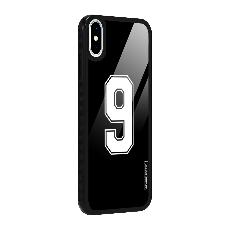 Number 9 Glass Back Case for iPhone XS