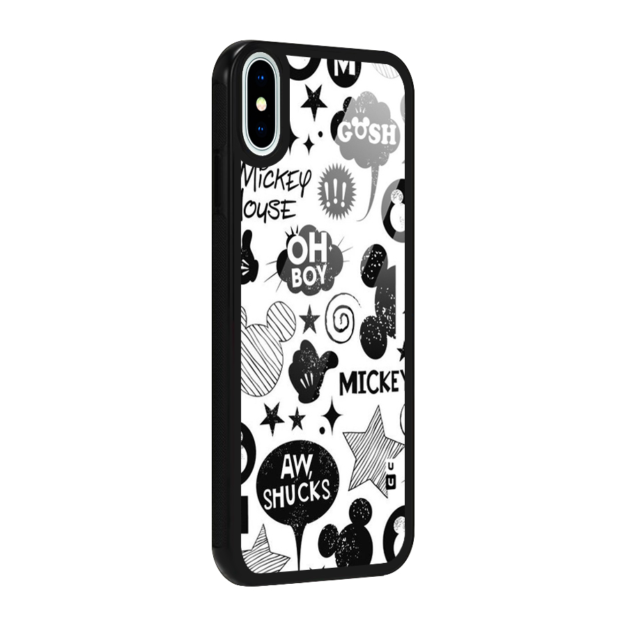 Oh Boy Design Glass Back Case for iPhone XS