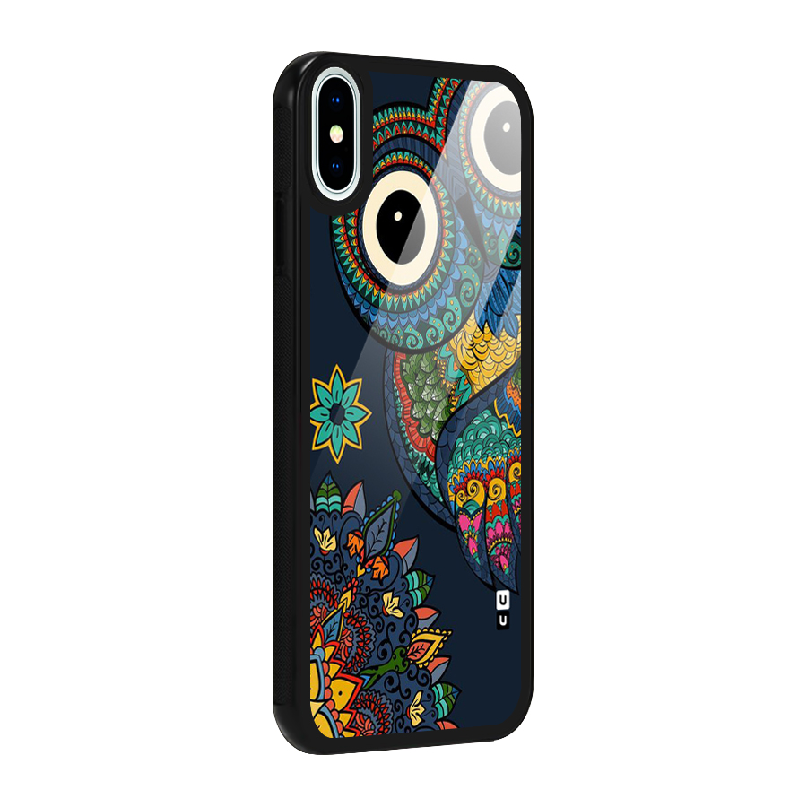 Owl Eyes Glass Back Case for iPhone XS