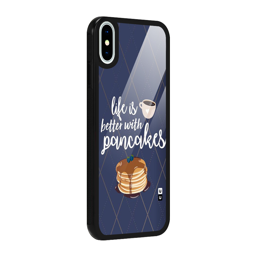 Pancake Life Glass Back Case for iPhone XS