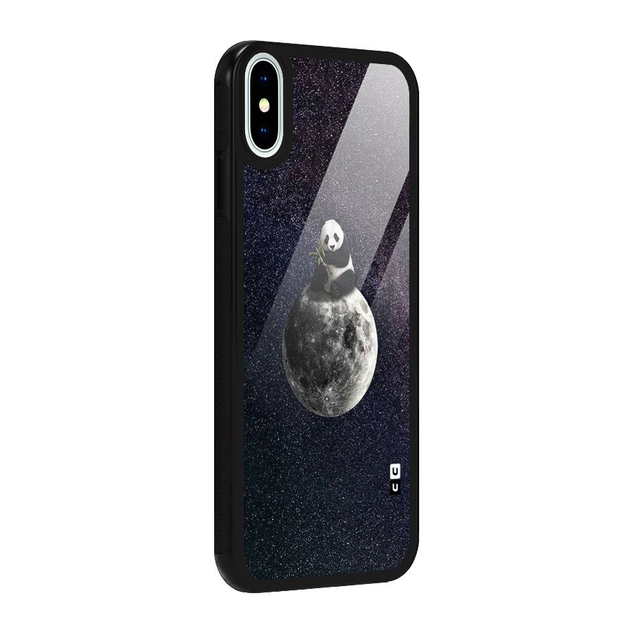 Panda Space Glass Back Case for iPhone XS